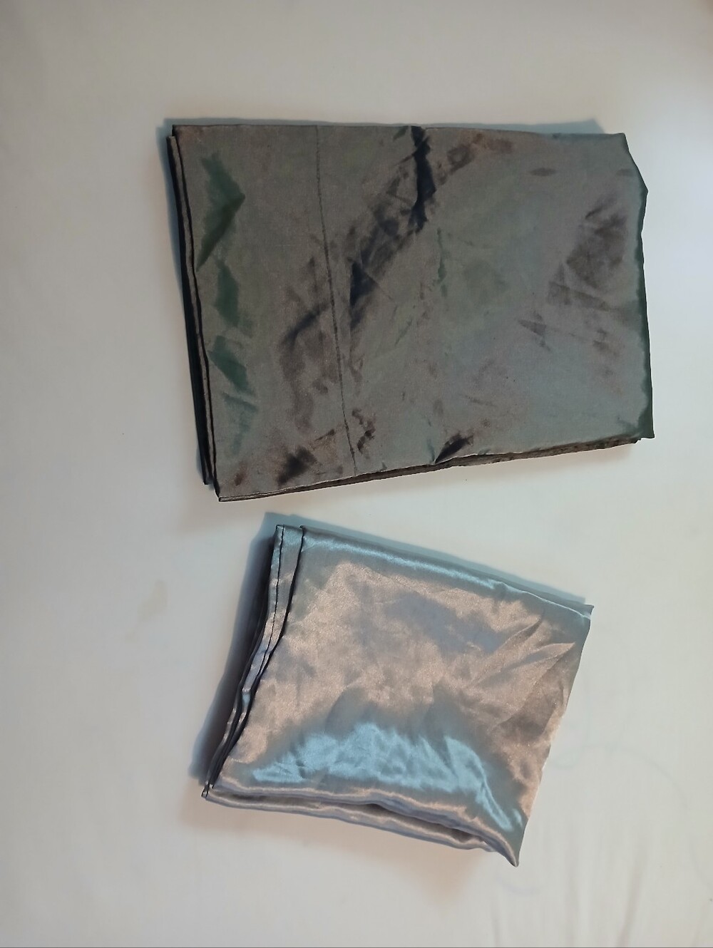 Silky Silver Gray Satin Pillowcase Set